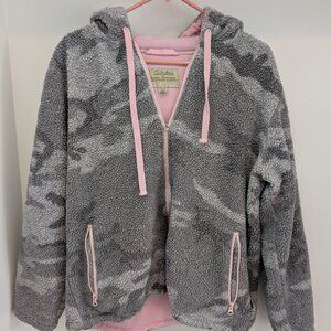 Women's Cabela Camo Hooded Fleece Jacket. Size XL